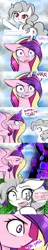 Size: 1280x6720 | Tagged: artist:sugarberry, ask-albino-pie, ask-cadance, comic, crying, dark magic, derpibooru import, magic, no weenies allowed, pinkie pie, princess cadance, safe, spongebob squarepants, tumblr