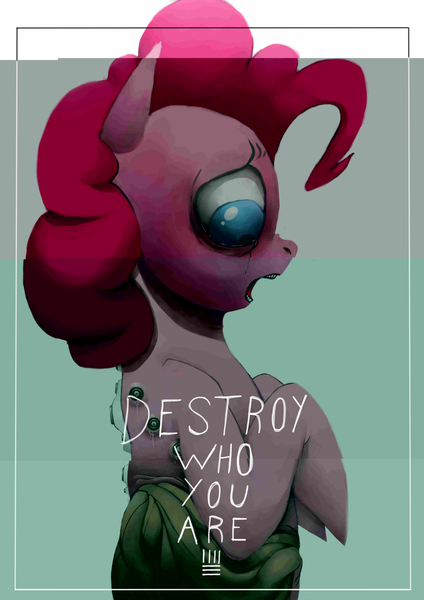 Size: 3508x4961 | Tagged: semi-grimdark, artist:ashesandpudding, derpibooru import, pinkie pie, solo