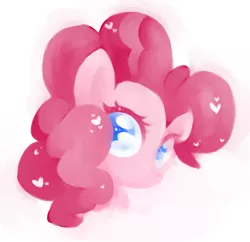 Size: 810x784 | Tagged: safe, artist:annie-aya, derpibooru import, pinkie pie, pony, bust, colored pupils, cute, diapinkes, head only, heart, portrait, simple background, solo, white background