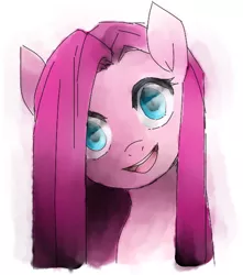 Size: 528x596 | Tagged: safe, artist:annie-aya, derpibooru import, pinkie pie, bust, looking at you, open mouth, pinkamena diane pie, portrait, solo