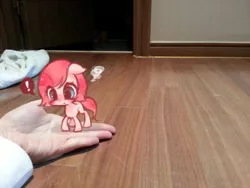 Size: 600x450 | Tagged: artist:ask-pinkamena-kor, ask-pinkamena-kor, derpibooru import, exclamation point, hand, human, irl, irl human, photo, pinkamena diane pie, pinkie pie, ponies in real life, safe