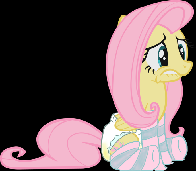 Size: 958x834 | Tagged: artist:oliver-england, clothes, diaper, diaper fetish, fluttershy, questionable, socks, solo, striped socks, urine