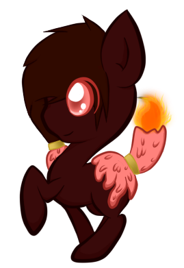 Size: 269x391 | Tagged: safe, artist:dat-lil-filly, derpibooru import, oc, unofficial characters only, earth pony, original species, scented pony, augmented tail, candle, candyle, solo