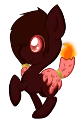 Size: 269x391 | Tagged: safe, artist:dat-lil-filly, derpibooru import, oc, unofficial characters only, earth pony, original species, scented pony, augmented tail, candle, candyle, solo