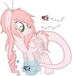 Size: 549x580 | Tagged: safe, artist:m0nd0man, derpibooru import, oc, unofficial characters only, fish, pegasus, pony, augmented tail, fishy tail pony, solo