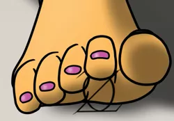 Size: 541x377 | Tagged: barefoot, barely pony related, close-up, derpibooru import, feet, foot fetish, foot focus, human, humanized, nail polish, pedicure, scootafoot, scootaloo, solo, suggestive, toenails, toes