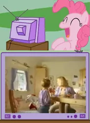 Size: 439x600 | Tagged: derpibooru import, exploitable meme, funny, human, laughing, meme, obligatory pony, pepsi, pepsiman, pinkie pie, safe, tv meme