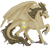 Size: 100x95 | Tagged: artist needed, derpibooru import, doctor whooves, dragon, dragon cave, horse, horse dragon, pixel art, recolor, safe, solo, species swap, sprite, time turner