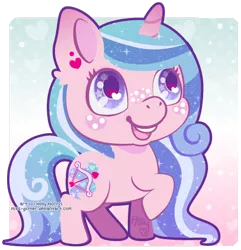 Size: 447x464 | Tagged: safe, artist:miss-glitter, derpibooru import, oc, unofficial characters only, pony, unicorn, adoptable, female, freckles, heartwish, mare, solo