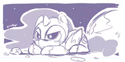 Size: 850x424 | Tagged: angry, artist:ende26, banishment, crying, cute, derpibooru import, filly, frown, glare, monochrome, nightmare moon, nightmare woon, prone, sad, safe, solo