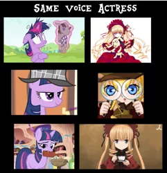 Size: 485x504 | Tagged: derpibooru import, exploitable meme, meme, miyuki sawashiro, rozen maiden, safe, same voice actor, shinku, twilight sparkle, voice actor