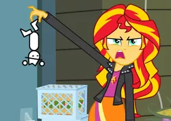 Size: 1016x720 | Tagged: safe, derpibooru import, sunset shimmer, equestria girls, exploitable meme, meme, sunset is disgusted, yahtzee, zero punctuation