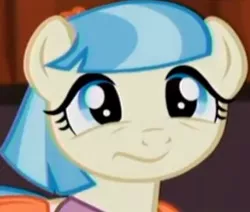 Size: 337x286 | Tagged: cocobetes, coco pommel, cute, derpibooru import, faic, low quality, rarity takes manehattan, reaction image, :s, safe, screencap, season 4, solo, wavy mouth, wrong aspect ratio