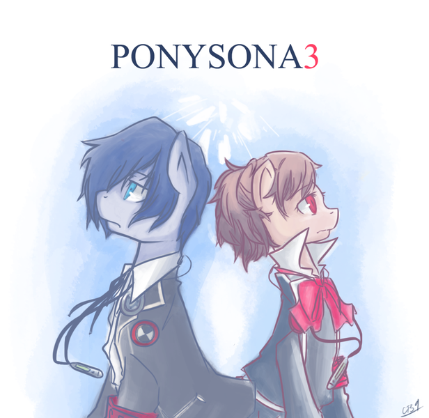 Size: 900x876 | Tagged: artist:coin-trip39, derpibooru import, minato arisato, persona, persona 3, ponified, safe