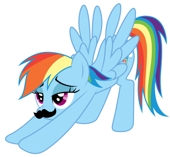 Size: 1600x1484 | Tagged: safe, derpibooru import, rainbow dash, pegasus, pony, exploitable meme, iwtcird, meme, mousdash, moustache, moustache edit, simple background, solo, transparent background, vector