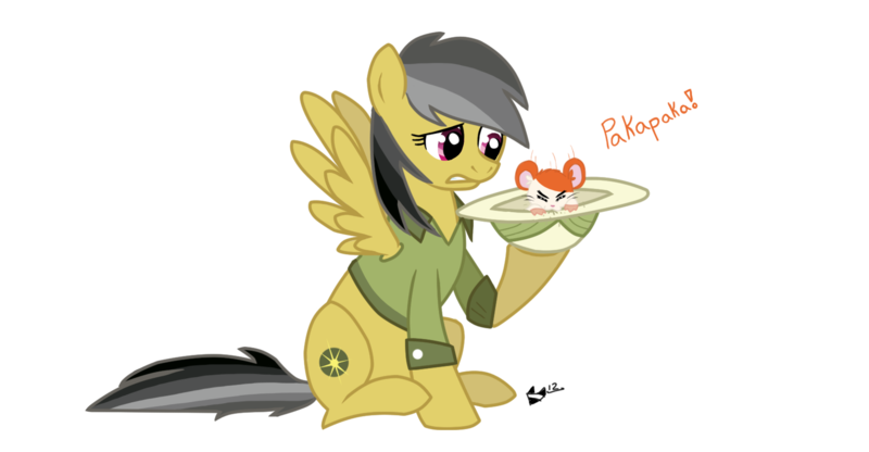 Size: 1625x846 | Tagged: artist:frostheartissiamese, chiara zanni, crossover, daring do, derpibooru import, hamtaro, safe, voice actor joke