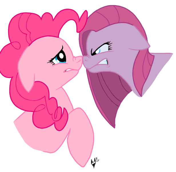 Size: 1133x1104 | Tagged: artist:frostheartissiamese, boop, derpibooru import, duality, pinkamena diane pie, pinkie pie, safe