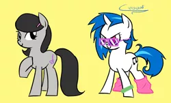 Size: 1584x954 | Tagged: safe, artist:extremeasaur5000, derpibooru import, octavia melody, vinyl scratch, glasses