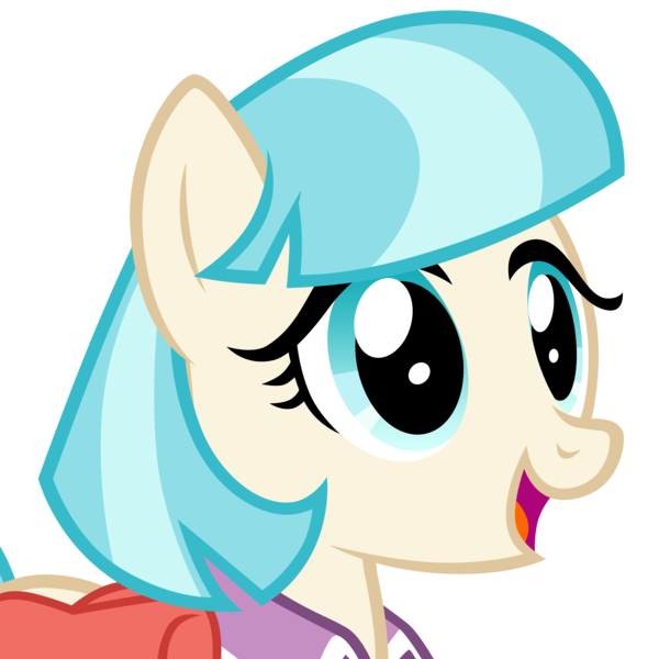 Size: 4129x4129 | Tagged: absurd resolution, artist:mrlolcats17, coco pommel, cute, derpibooru import, happy, portrait, rarity takes manehattan, safe, simple background, solo, transparent background, vector