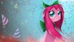 Size: 3456x1963 | Tagged: artist:ladymonotone, derpibooru import, pinkamena diane pie, pinkie pie, safe, solo