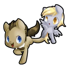 Size: 400x380 | Tagged: safe, artist:pegasisters82, derpibooru import, derpy hooves, doctor whooves, time turner, pegasus, pony, female, mare