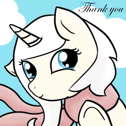 Size: 2800x2800 | Tagged: safe, artist:ivorylace, artist:katiespalace, derpibooru import, oc, oc:ivory lace, unofficial characters only, pony, unicorn, ask ivory lace, ask, clothes, scarf, solo, tumblr