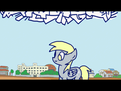 Size: 768x576 | Tagged: safe, artist:loukaw, derpibooru import, derpy hooves, pegasus, pony, animated, female, mail, mare, solo