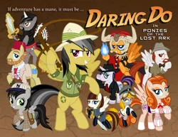 Size: 10000x7727 | Tagged: absurd resolution, artist:dentist73548, artist:tygerbug, daring do, derpibooru import, indiana jones, raiders of the lost ark, safe, scootaround, vector