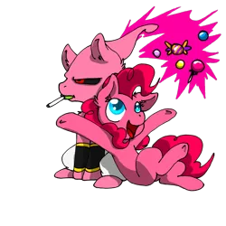 Size: 800x800 | Tagged: safe, artist:artybeat, derpibooru import, pinkie pie, ponified, pony, buu, candy, crossover, cute, majin buu