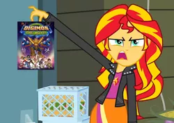Size: 1016x720 | Tagged: safe, derpibooru import, sunset shimmer, equestria girls, digimon, digimon the movie, exploitable meme, meme, sunset is disgusted