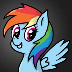 Size: 420x420 | Tagged: safe, artist:mechawaffle, derpibooru import, rainbow dash, portrait, solo