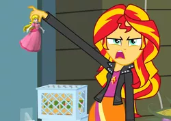 Size: 1016x720 | Tagged: safe, derpibooru import, sunset shimmer, human, equestria girls, exploitable meme, meme, princess peach, sunset is disgusted, super mario bros.