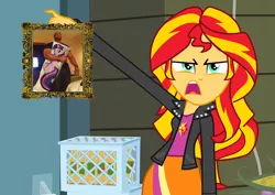 Size: 1016x720 | Tagged: safe, derpibooru import, sunset shimmer, twilight sparkle, equestria girls, body pillow, exploitable meme, meme, sunset is disgusted