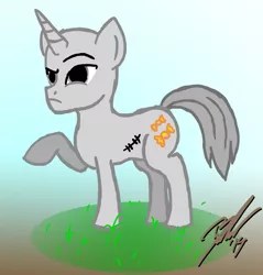 Size: 1392x1455 | Tagged: artist:hazardmarine, charlie the unicorn, derpibooru import, ponified, safe, solo