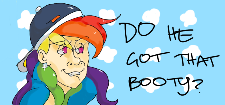 Size: 787x367 | Tagged: artist:mcwhale4, backwards ballcap, baseball cap, bust, cap, derpibooru import, ear piercing, earring, female, hat, human, human female, humanized, jewelry, light skin, no pupils, piercing, portrait, rainbow dash, safe, solo