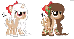 Size: 948x504 | Tagged: dead source, safe, artist:insaneponyadopts, derpibooru import, oc, unofficial characters only, alicorn, pegasus, pony, adoptable, alicorn oc, bow, christmas, christmas lights, holly