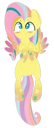 Size: 1048x2480 | Tagged: artist:january3rd, blushing, derpibooru import, fluttershy, rainbow power, safe, season 4, simple background, solo, transparent background