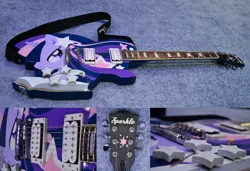 Size: 4500x3072 | Tagged: artist:ghostofwar909, custom, derpibooru import, guitar, safe, twilight sparkle