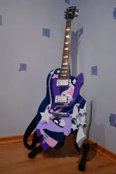 Size: 3072x4608 | Tagged: artist:ghostofwar909, custom, derpibooru import, guitar, safe, twilight sparkle