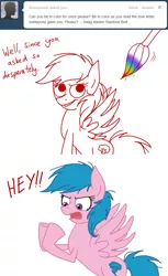 Size: 633x1032 | Tagged: ask, ask sleepy dash, comic, derpibooru import, firefly, g1, paintbrush, rainbow dash, recolor, safe, solo, tumblr