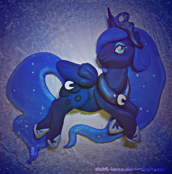 Size: 752x764 | Tagged: safe, artist:dahli-lama, derpibooru import, princess luna, craft, sculpture, solo