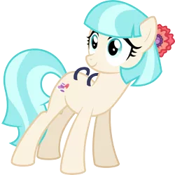 Size: 6419x6400 | Tagged: safe, artist:parclytaxel, derpibooru import, coco pommel, earth pony, pony, .svg available, absurd resolution, handles, pommel horse, pun, rhododendron, simple background, solo, transparent background, vector, visual pun