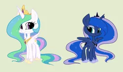 Size: 1280x752 | Tagged: safe, artist:solweig, derpibooru import, princess celestia, princess luna, simple background