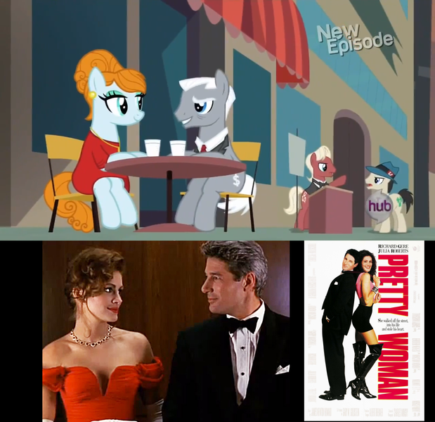 Size: 985x954 | Tagged: artist:dream-phoenix, derpibooru import, joan holloway, joan pommelway, mad men, rarity takes manehattan, roger silvermane, roger sterling, safe, sterling silver