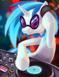 Size: 1024x1325 | Tagged: artist:bloominglove, derpibooru import, safe, solo, vinyl scratch