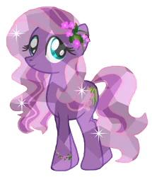 Size: 786x912 | Tagged: safe, artist:lovableponies, derpibooru import, wysteria, crystal pony, pony, crystal empire, crystallized, cute, g3, g3 to g4, generation leap, simple background, solo, transparent background, vector, wysteribetes