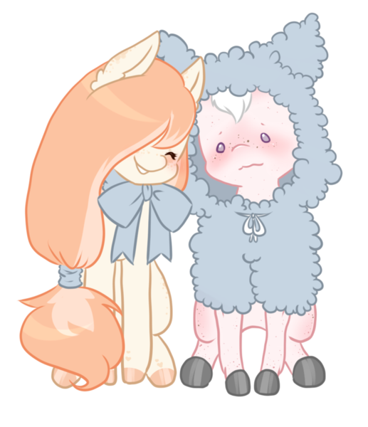 Size: 830x963 | Tagged: safe, artist:minigini, derpibooru import, oc, unofficial characters only, sheep, bow