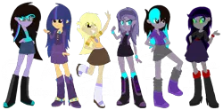 Size: 1024x506 | Tagged: safe, artist:twiilightessence, derpibooru import, oc, unofficial characters only, equestria girls, alternate universe