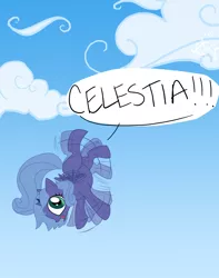 Size: 1280x1622 | Tagged: artist:emeralddarkness, cloud, cloudy, cute, derpibooru import, falling, filly, flailing, flapping, lunabetes, open mouth, princess luna, s1 luna, safe, scared, sky, solo, speech bubble, spread wings, this will end in tears, wide eyes, woona, yelling