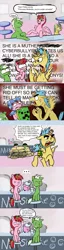 Size: 1000x3882 | Tagged: safe, artist:rabbit-madness, derpibooru import, princess celestia, oc, unofficial characters only, earth pony, pegasus, pony, princess molestia, armor, army helmet, barbed wire, brony, comic, down with molestia, down with molestia drama, drama, helmet, milkshake, minecraft, pinkiepony, pun, restaurant, sandbag, speech bubble, stereotype, strawman, text, toilet paper, vulgar